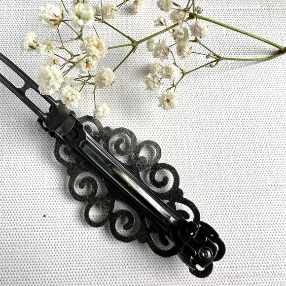 Vintage Filigree Hair Barrette - Picture 3 of 6